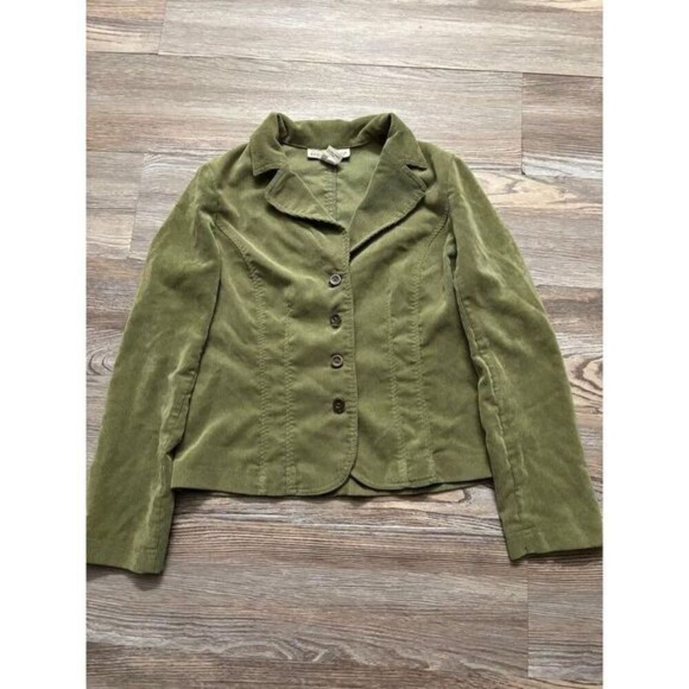 Y2k corduroy green‎ jacket blazer size small